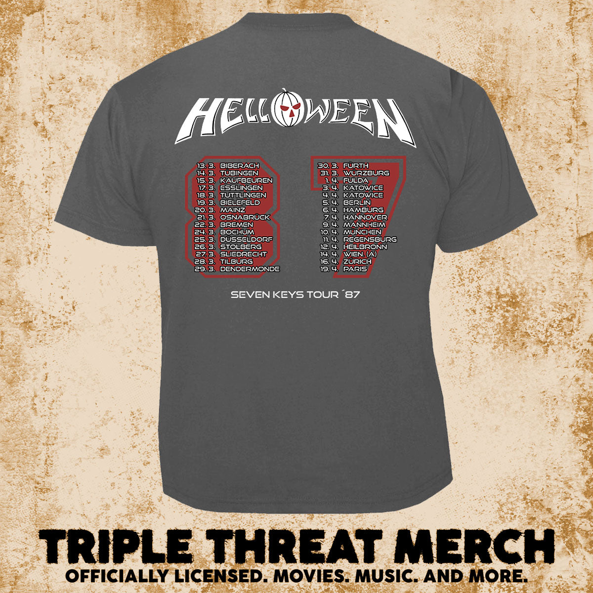 Helloween - Keepers Tour (Grey) [Mens Shirt]