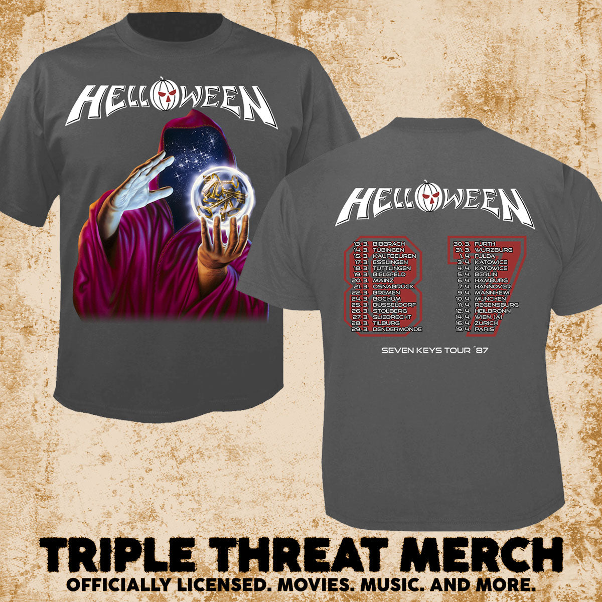 Helloween - Keepers Tour (Grey) [Mens Shirt]