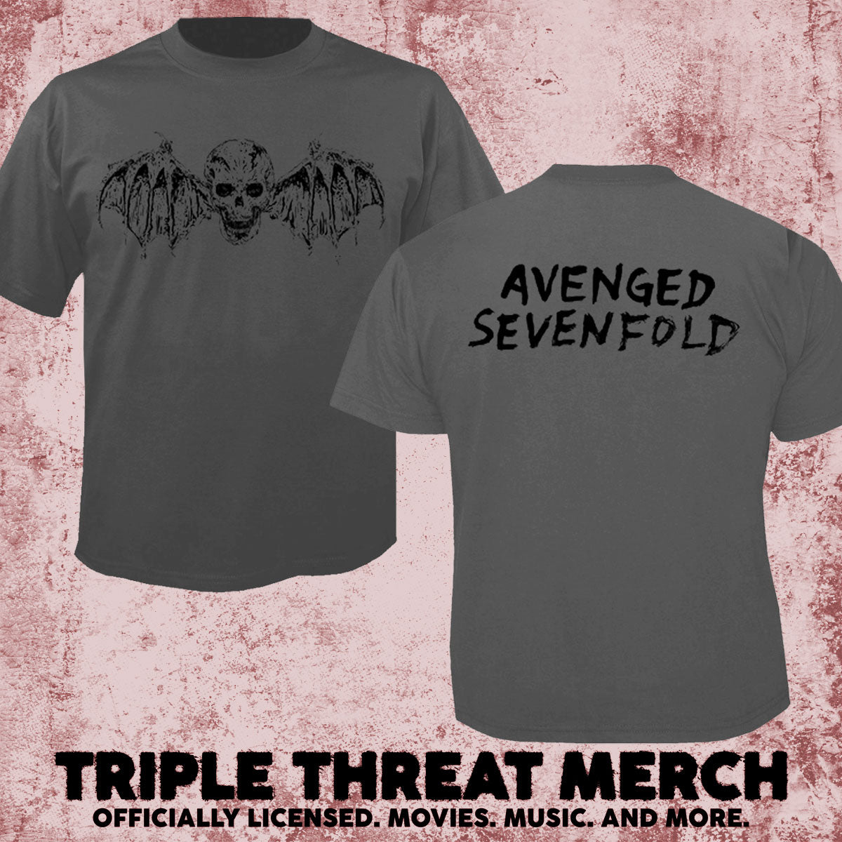 Avenged Sevenfold - Bat (Grey) [Mens Shirt]