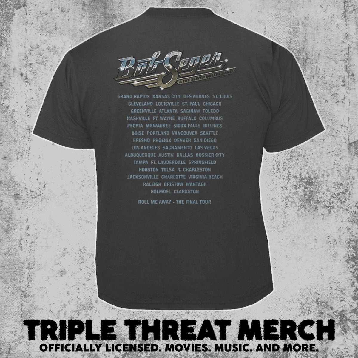 Bob Seger - Roll Me Away (Grey) [Mens Shirt]