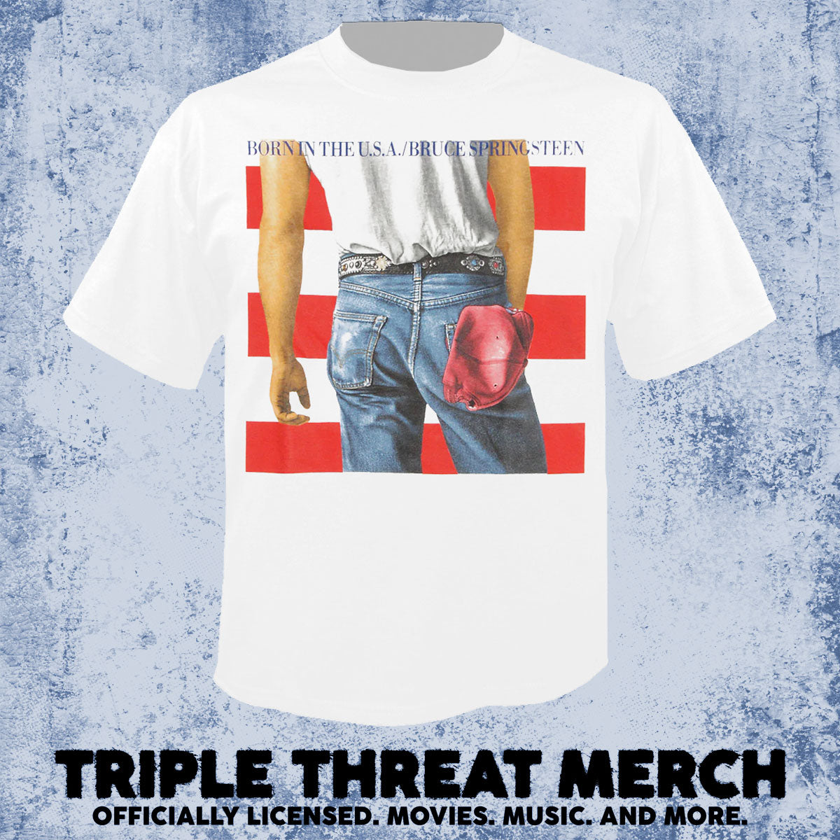 Bruce Springstein - Born In The USA (White) [Mens Shirt]