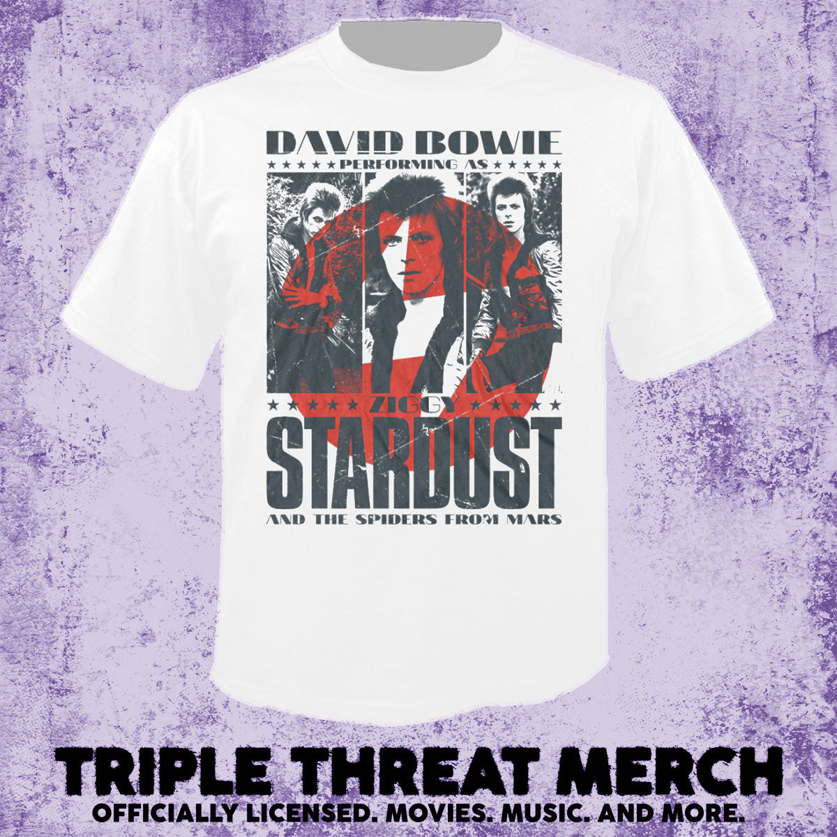 David Bowie - Stardust (White) [Mens Shirt]