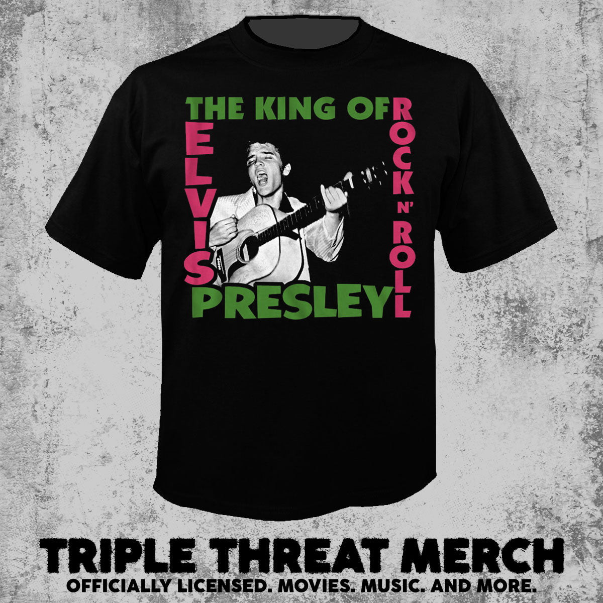 Elvis Presley - King Of Rock And Roll [Mens Shirt]