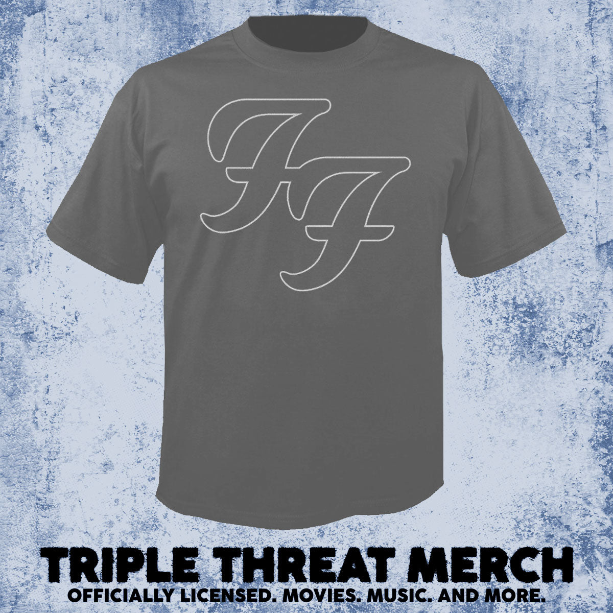 Foo Fighters - Doulbe F Logo (Grey) [Mens Shirt]