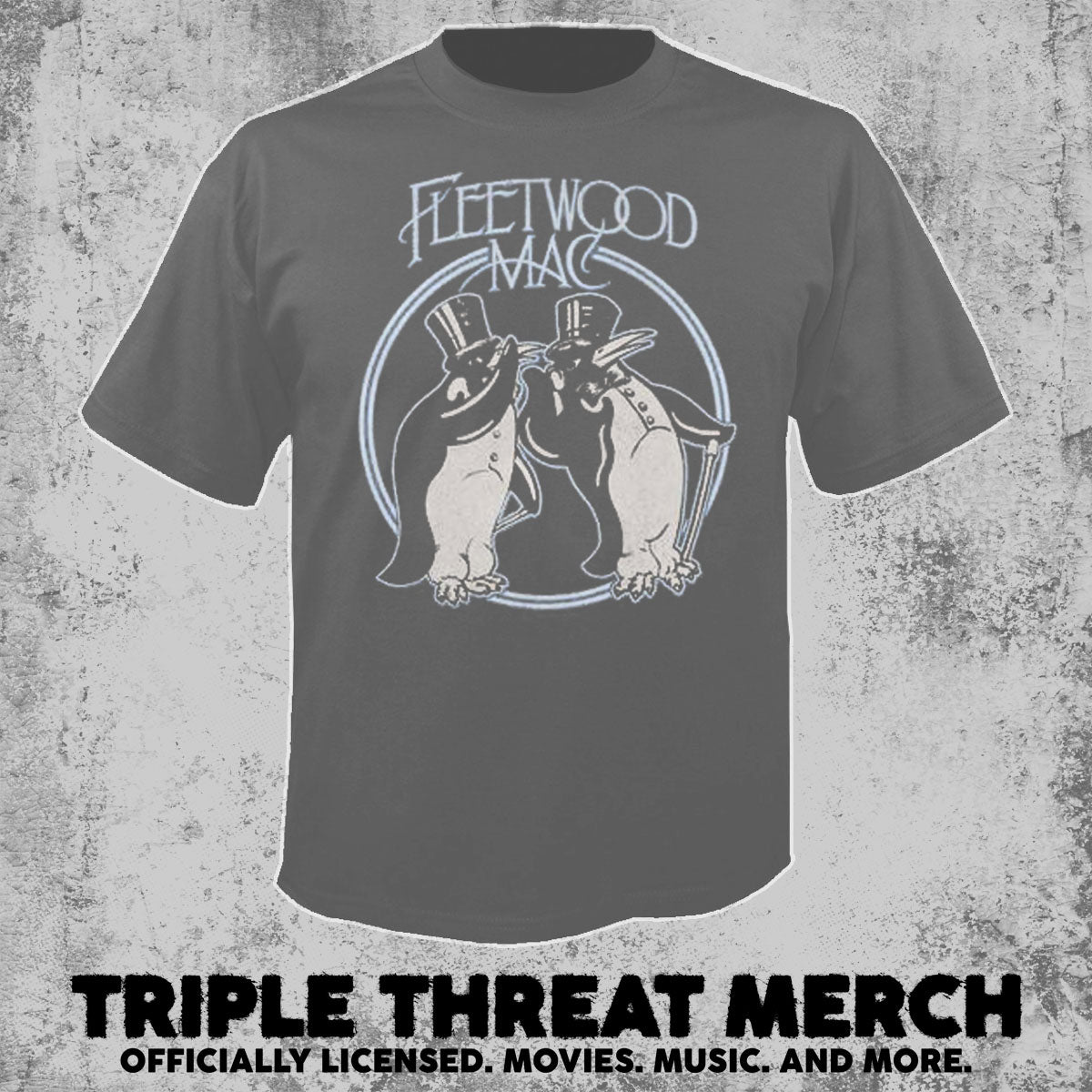 Fleetwood Mac - Penguins (Charcoal) [Mens Shirt]