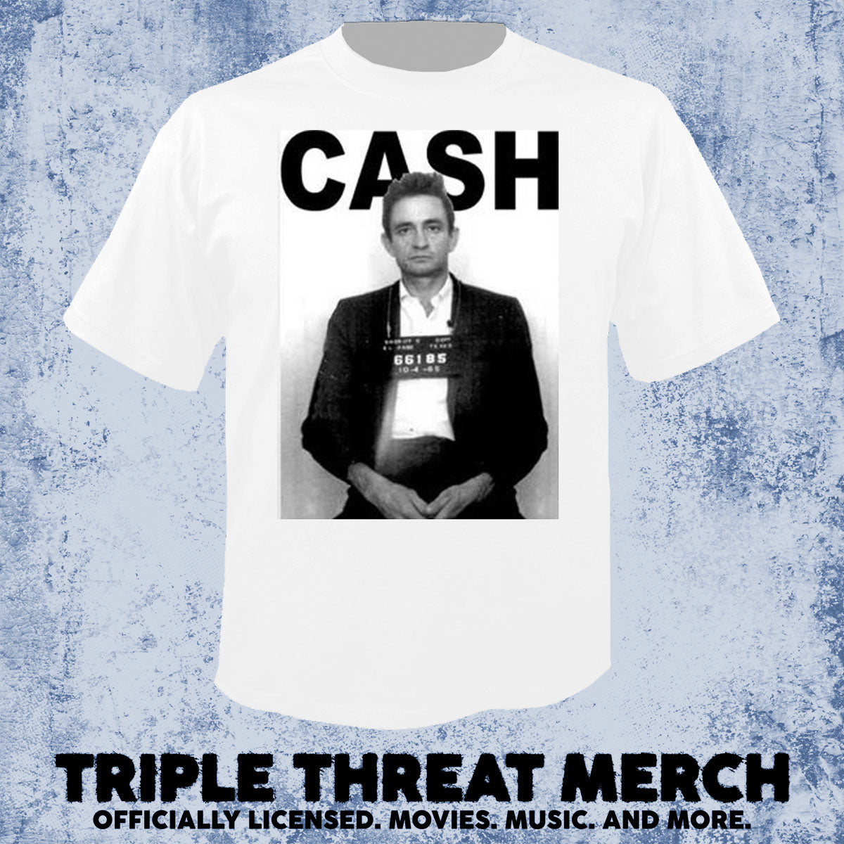 Johnny Cash - CASH (White) [Mens Shirt]