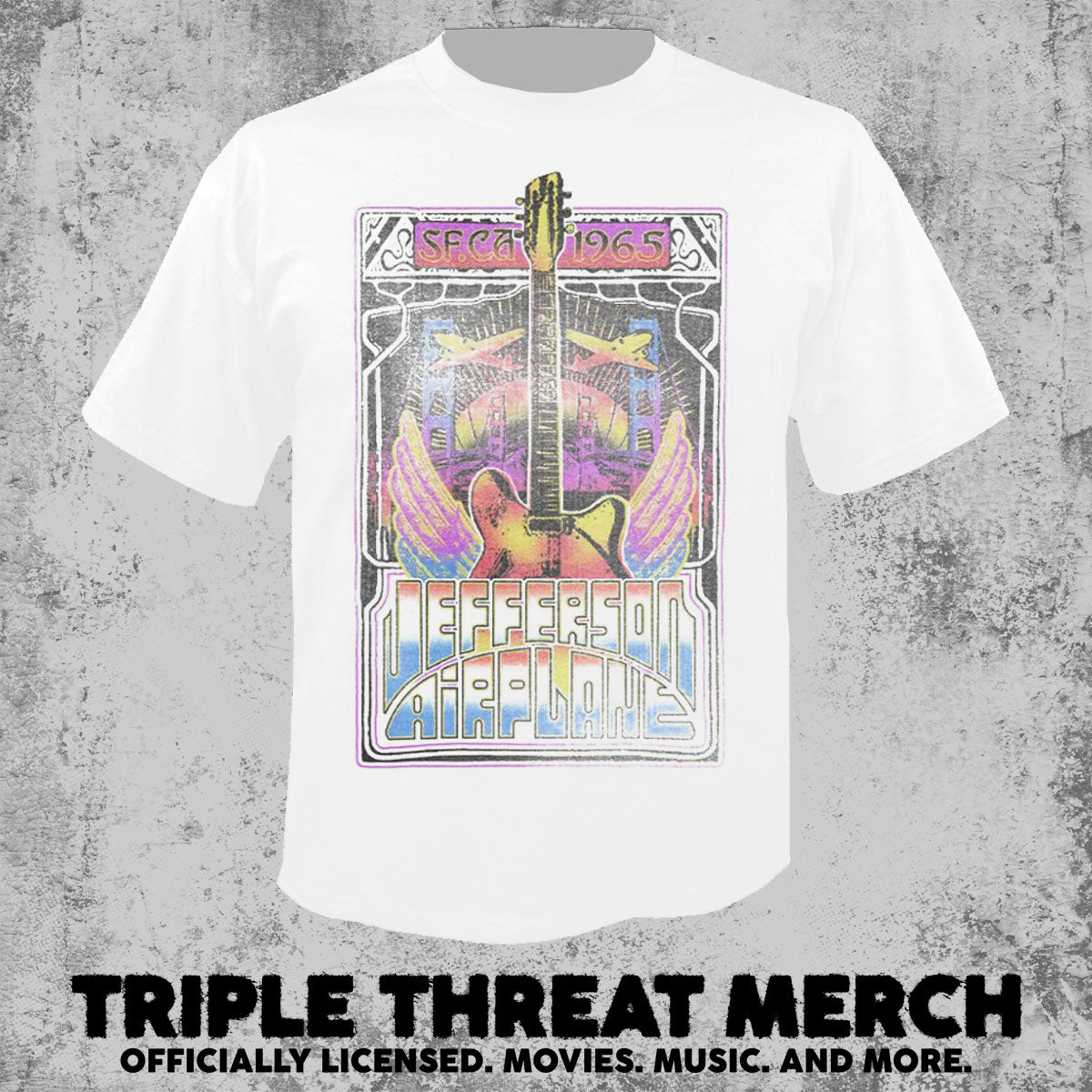 Jefferson Airplane - Guitar (White) [Mens Shirt]