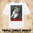 Nirvana - Cobain Smoking (White) [Mens Shirt]