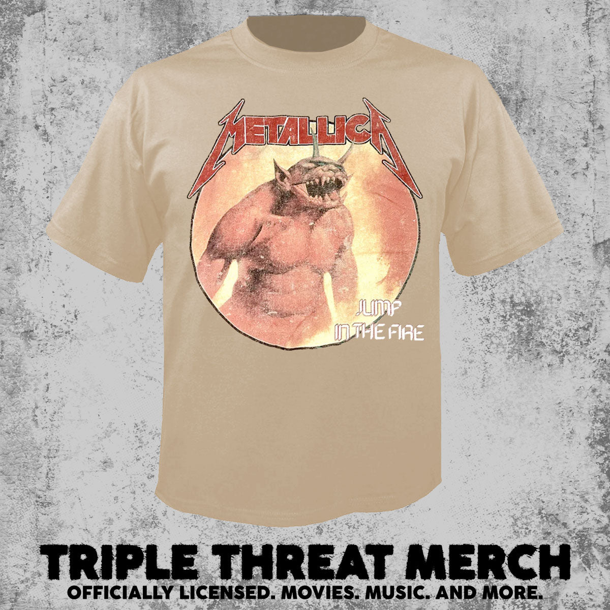 Metallica - Jump In The Fire (Tan) [Mens Shirt]