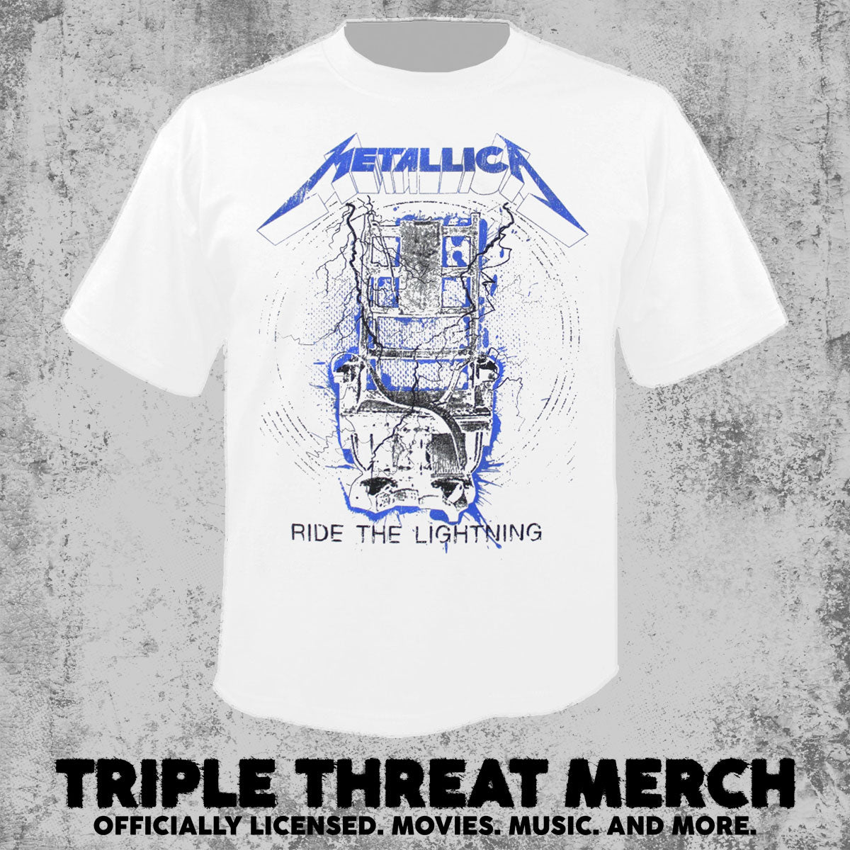 Metallica - Ride The Lightning (White) [Mens Shirt]