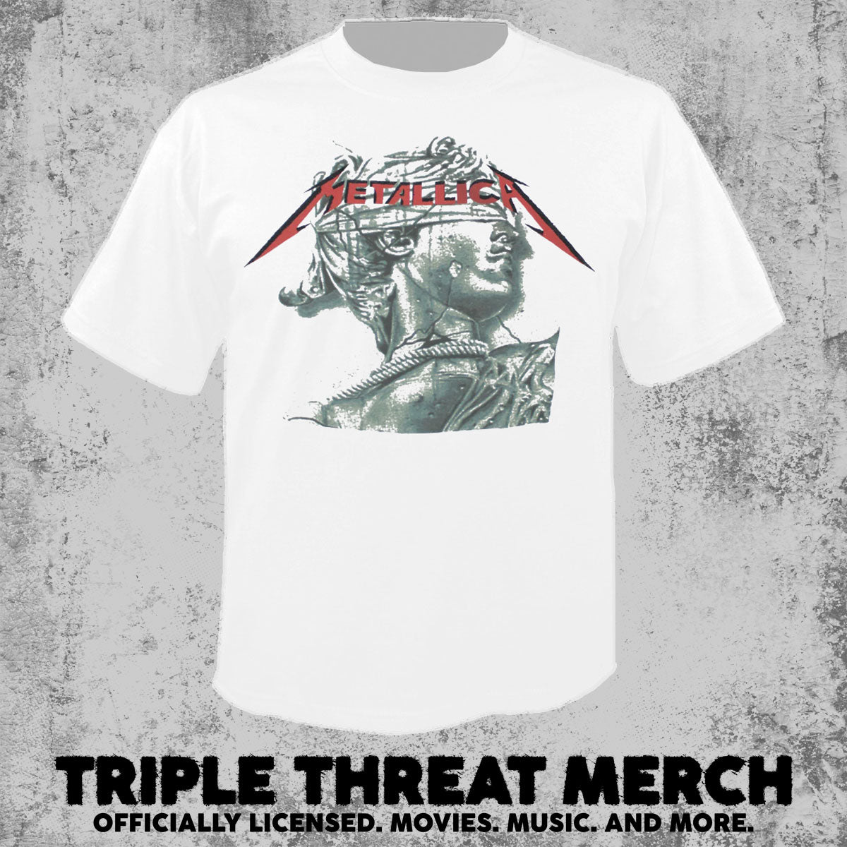 Metallica - And Justice For All (White) [Mens Shirt]