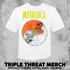 Metallica - Fireball (White) [Mens Shirt]