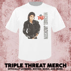 Michael Jackson - Bad (White) [Mens Shirt]