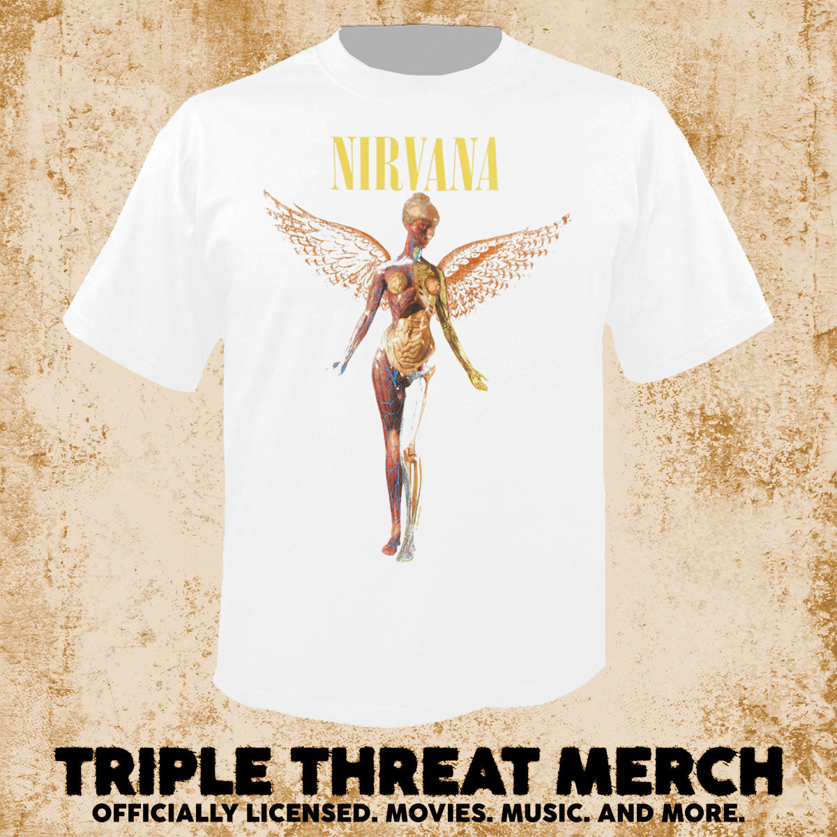 Nirvana - In Utero (White) [Mens Shirt]