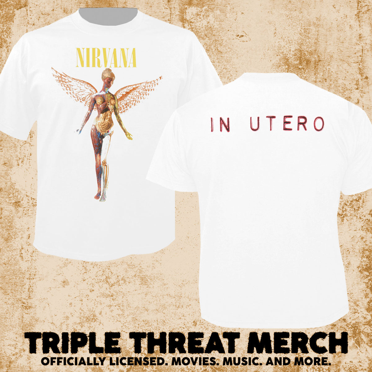 Nirvana - In Utero (White) [Mens Shirt]