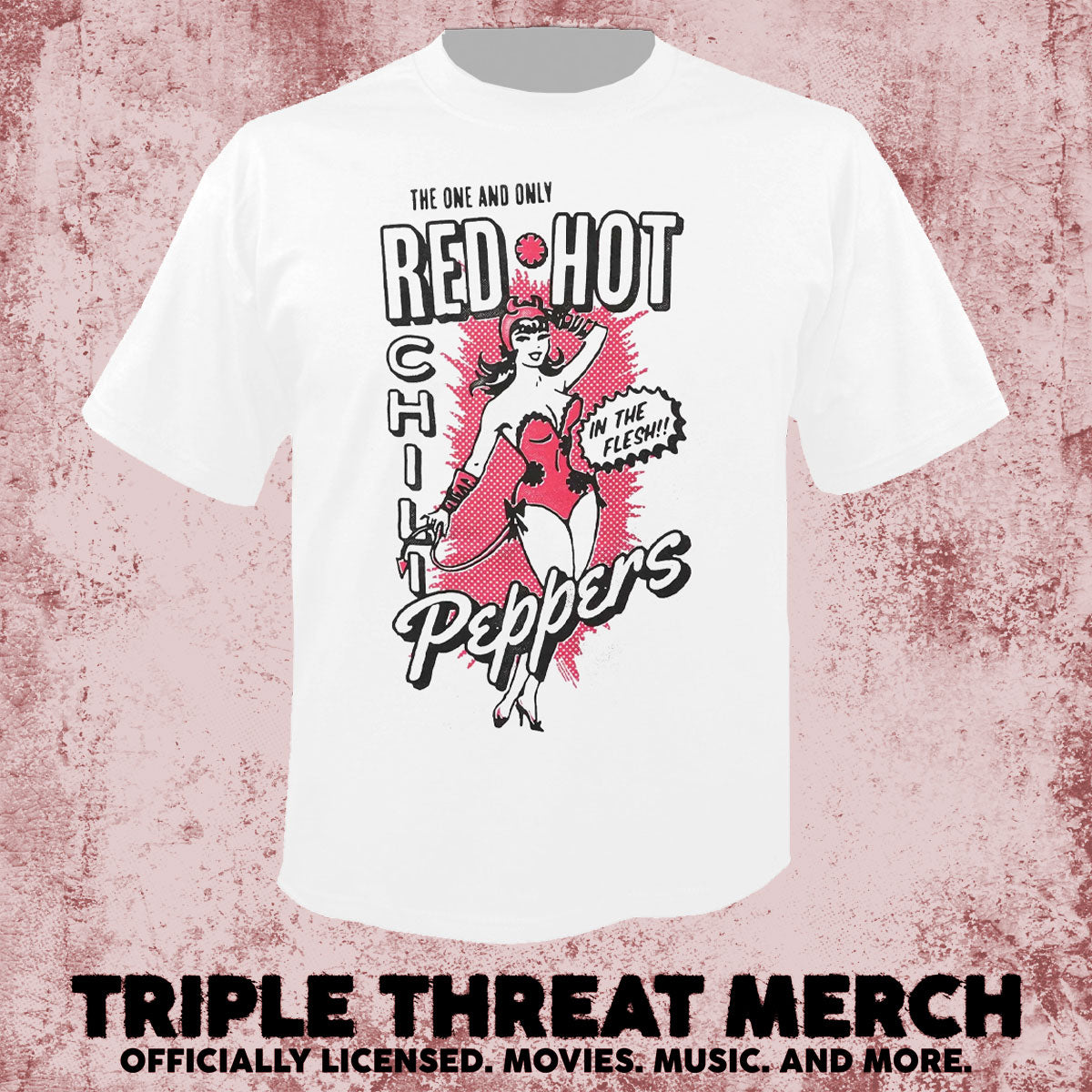 Red Hot Chili Peppers - Pin-Up (White) [Mens Shirt]