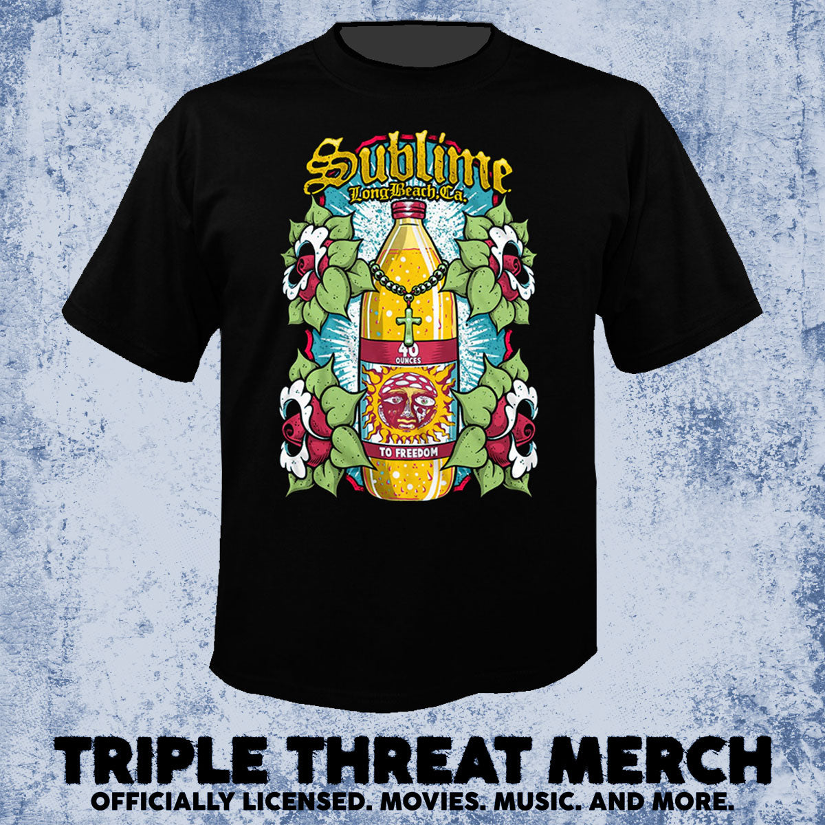 Sublime - 40 Ounce And Flowers [Mens Shirt]