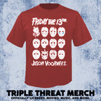 Friday The 13th - Masks (Red) [Mens Shirt]