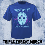 Friday The 13th - Retro Mask (Blue) [Mens Shirt]