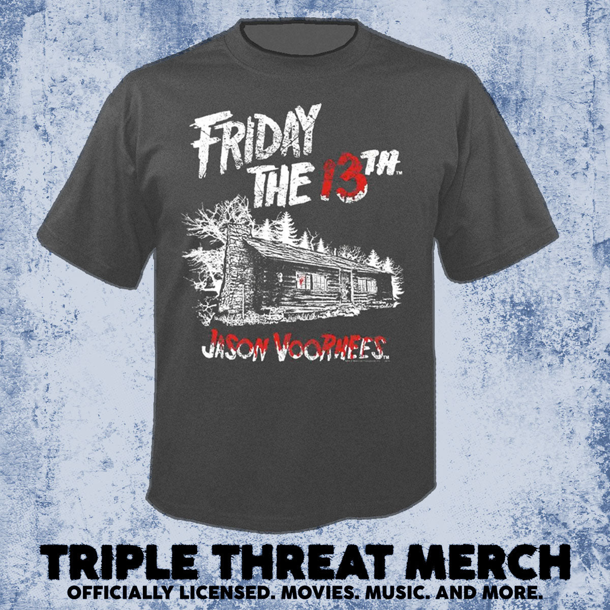 Friday The 13th - Cabin Logo (Grey) [Mens Shirt]