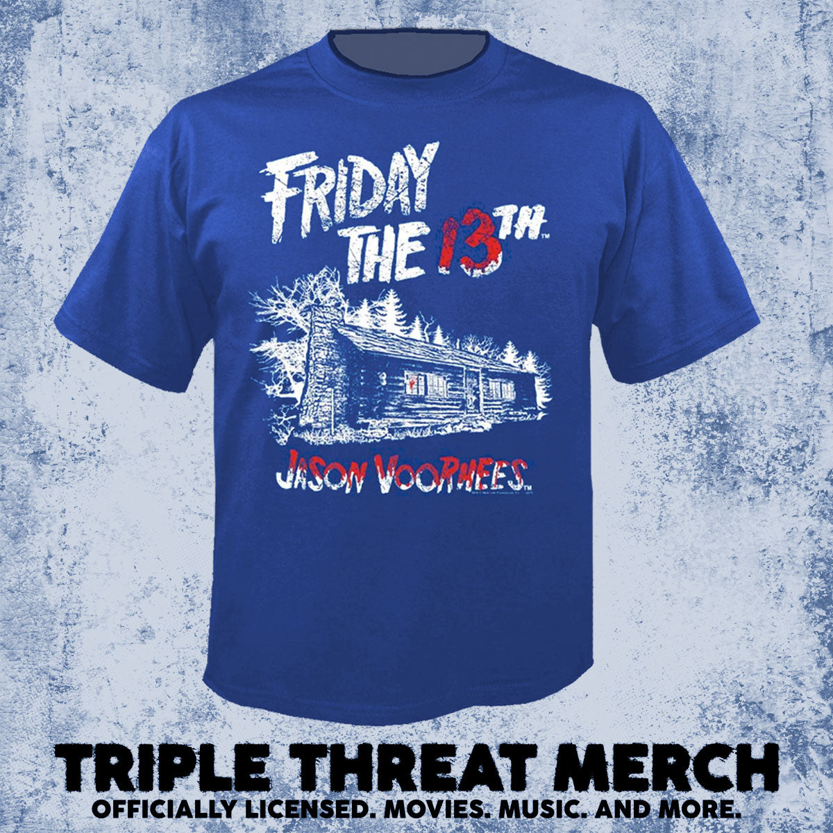 Friday The 13th - Cabin Logo (Blue) [Mens Shirt]