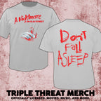 Nightmare On Elm Street - Dont Fall Asleep (Front And Back Print) (Gray) [Mens Shirt]