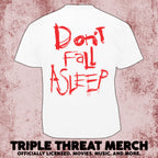 Nightmare On Elm Street - Dont Fall Asleep (Front And Back Print) (White) [Mens Shirt]