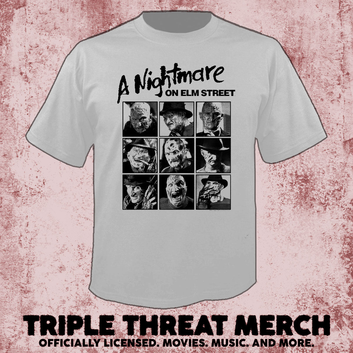 Nightmare On Elm Street - Freddy Blocks (Gray) [Mens Shirt]