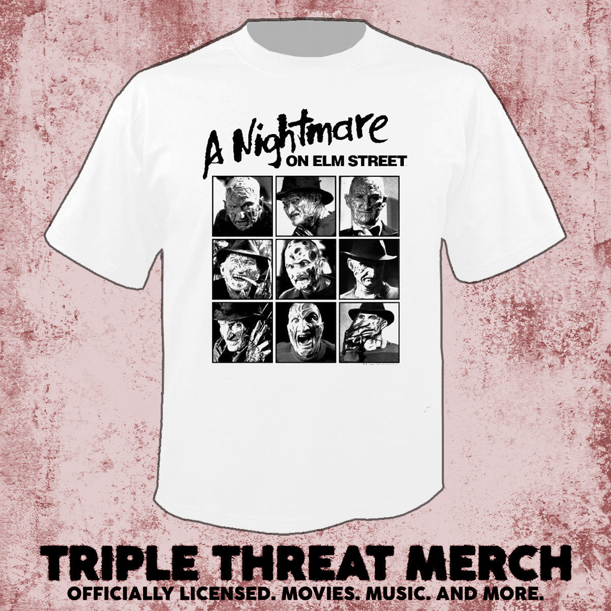 Nightmare On Elm Street - Freddy Blocks (White) [Mens Shirt]