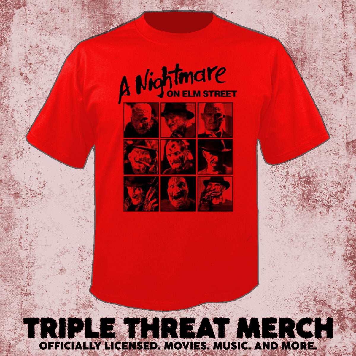 Nightmare On Elm Street - Freddy Blocks (Red) [Mens Shirt]