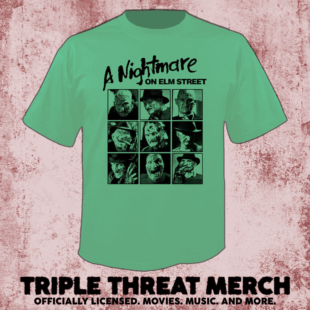Nightmare On Elm Street - Freddy Blocks (Green) [Mens Shirt]