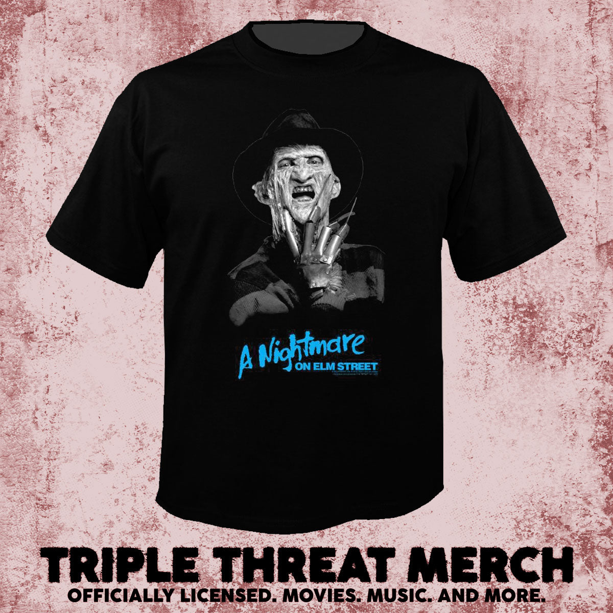 Nightmare On Elm Street - Blue Logo [Mens Shirt]