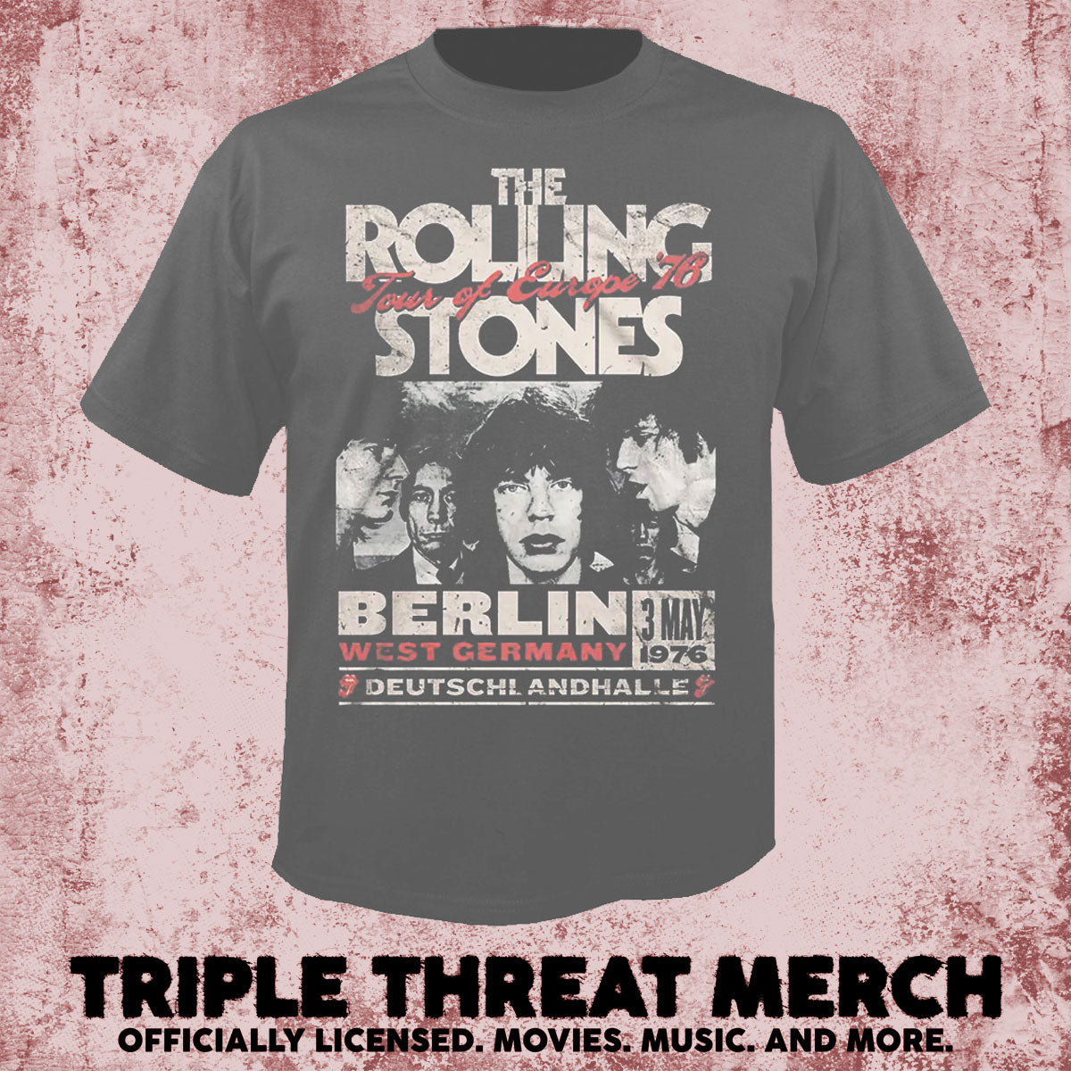 Rolling Stones - Berlin Show (Grey) [Mens Shirt]