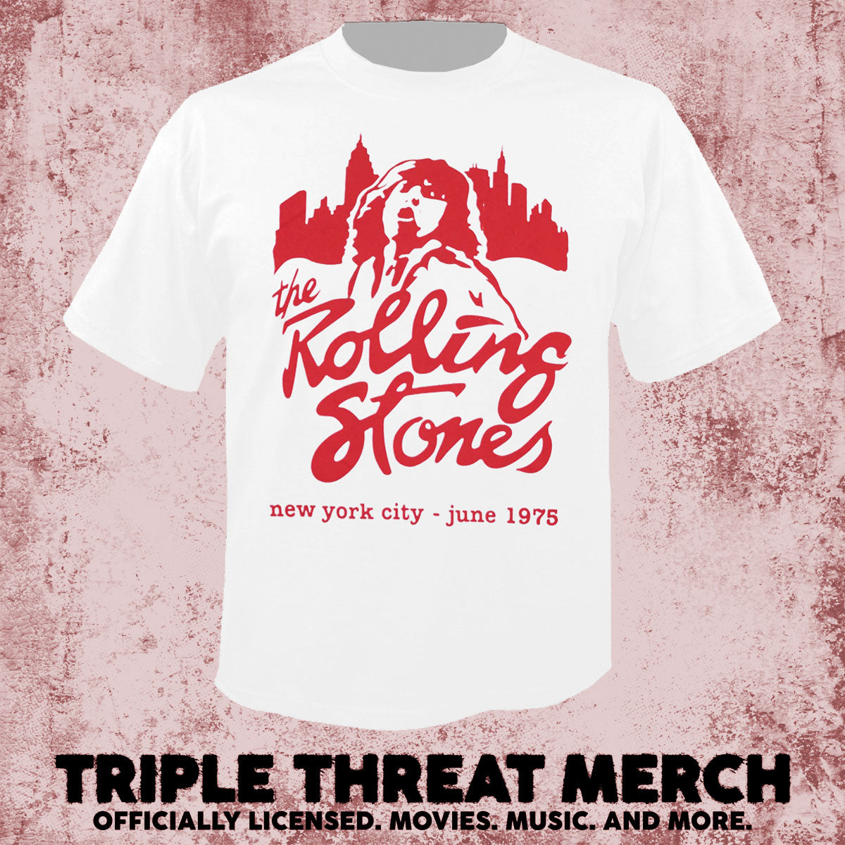 Rolling Stones - NYC 76 (White) [Mens Shirt]