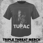 Tupac - Praying (Grey)  [Mens Shirt]