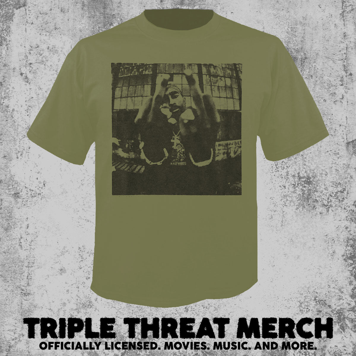 Tupac - Fingers (Olive)  [Mens Shirt]