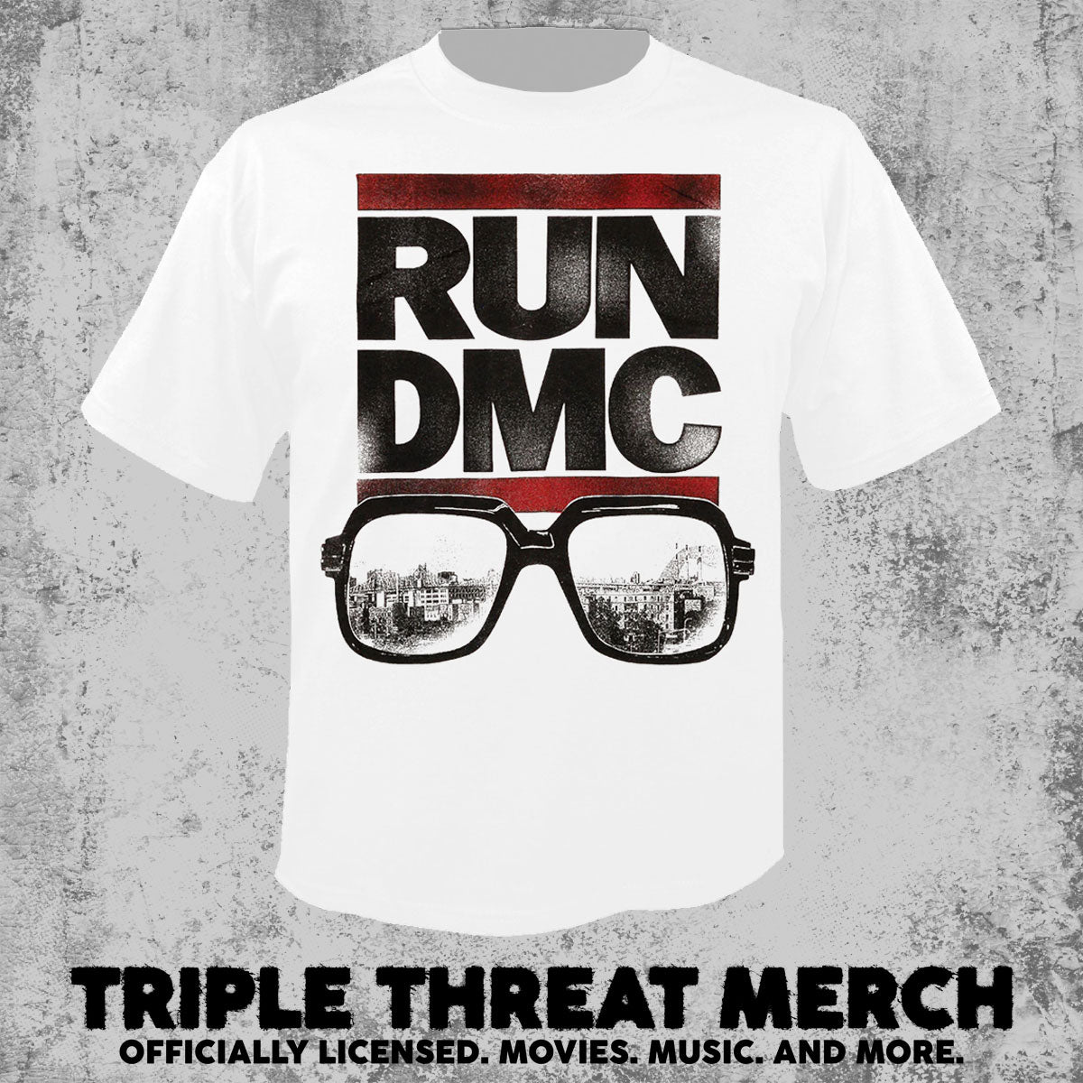 Run DMC - Glasses (White) [Mens Shirt]