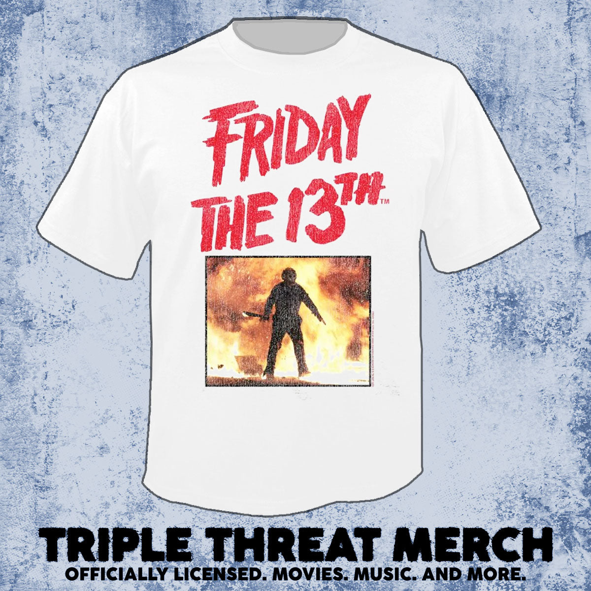 Friday The 13th - Fire (White) [Mens Shirt]