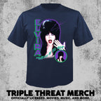 Elvira - Gasp (Retro) (Blue) [Mens Shirt]