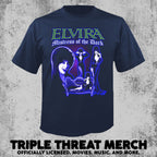Elvira - Mistress (Collage) (Blue) [Mens Shirt]