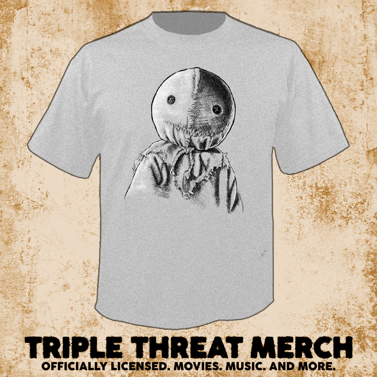 Trick R Treat - Sam Close-Up (Gray) [Mens Shirt]