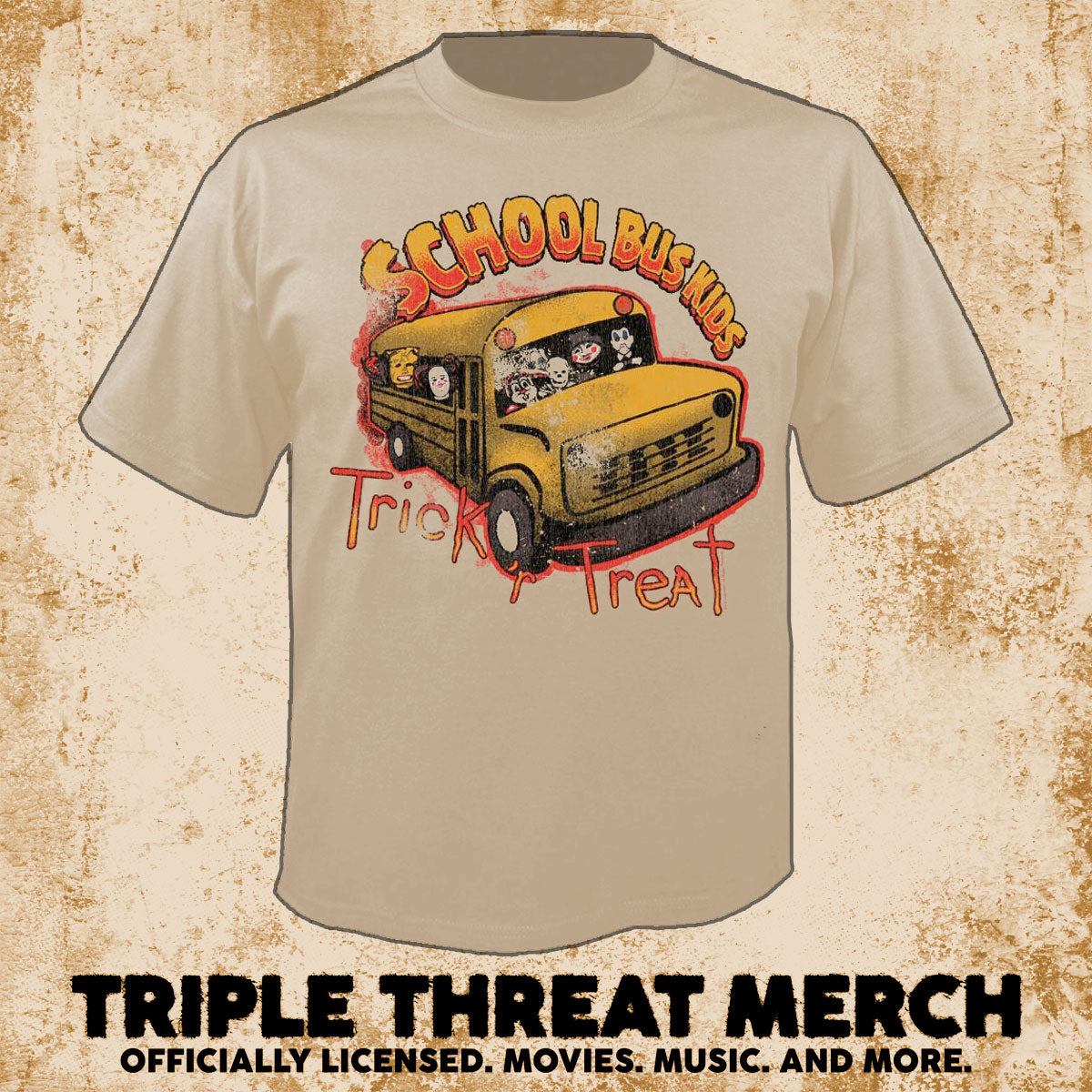Trick R Treat - Schoolbus (Tan) [Mens Shirt]