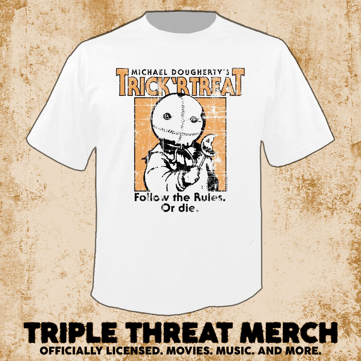 Trick R Treat - Follow The Rules Or Die (White) [Mens Shirt]