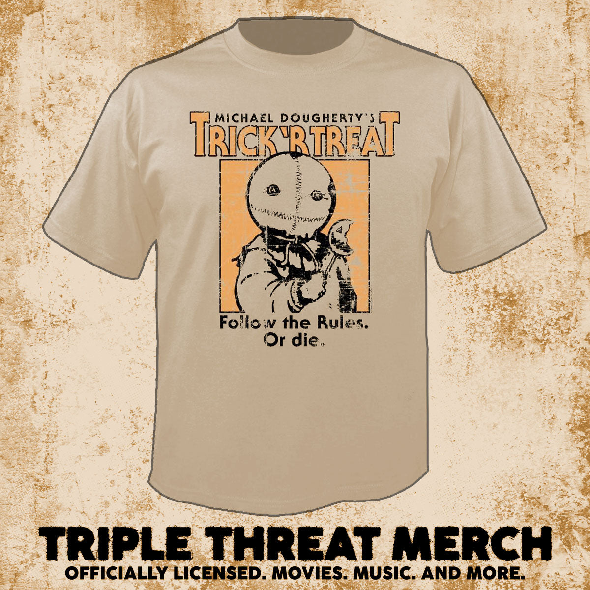 Trick R Treat - Follow The Rules Or Die (Tan) [Mens Shirt]