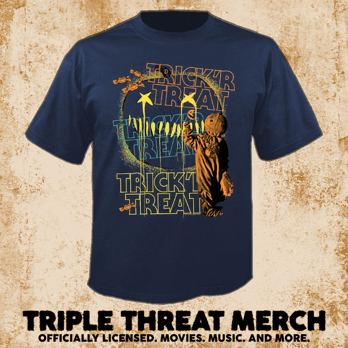 Trick R Treat - Outlines (Navy) [Mens Shirt]