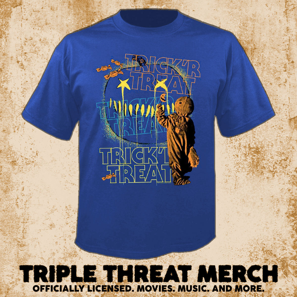 Trick R Treat - Outlines (Blue) [Mens Shirt]
