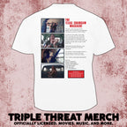 Texas Chainsaw Massacre - Poster (White) (Front And Back Print) [Mens Shirt]