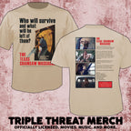 Texas Chainsaw Massacre - Poster (Tan) (Front And Back Print) [Mens Shirt]