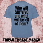 Texas Chainsaw Massacre - Who Will Survive (Blue) (Front And Back Print) [Mens Shirt]