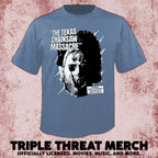 Texas Chainsaw Massacre - Who Will Survive (Blue) (Front And Back Print) [Mens Shirt]